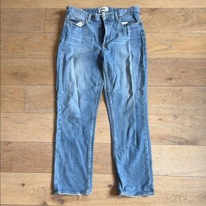 Paige High Rise Sarah Straight Jeans